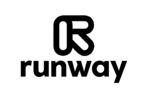 Runway logo representing a professional video creation platform for cinematic videos with advanced motion control.